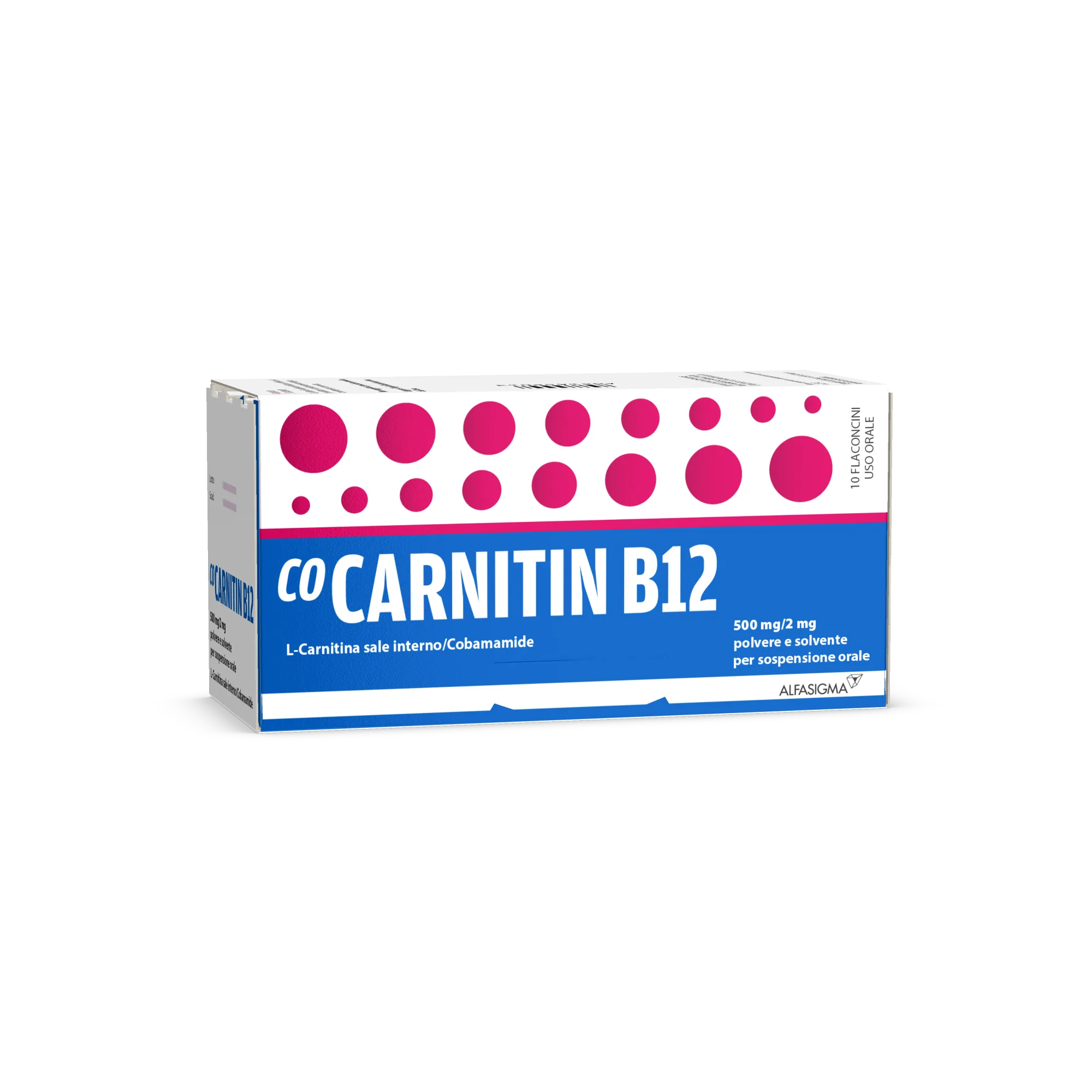 COCARNITIN B12 500 + 2 MG POLVERE E SOLVENTE PER SOSPENSIONE ORALE 10 FLACONCINI