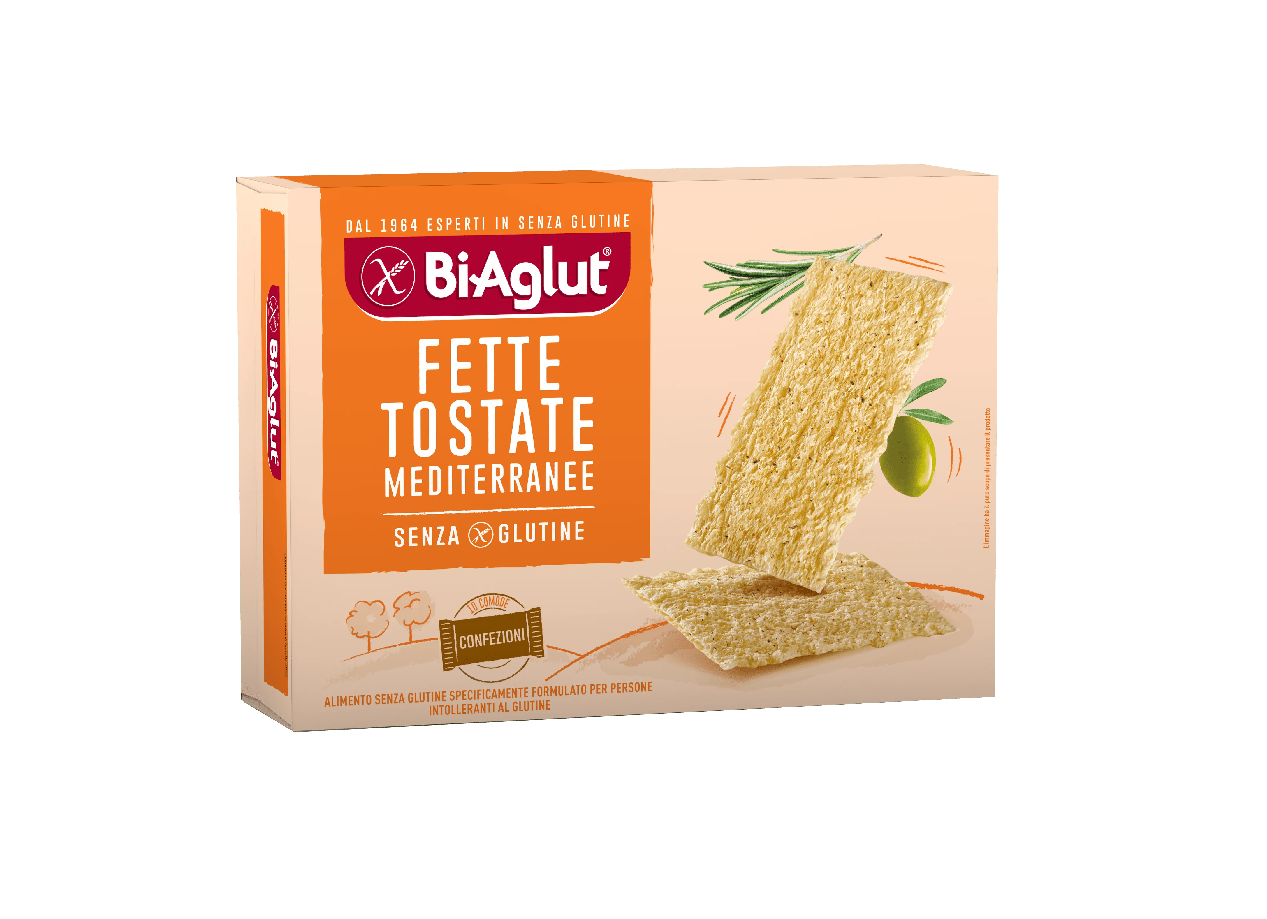Biaglut Fette Tostate Mediterranee Monoporzione 240 g Senza Glutine