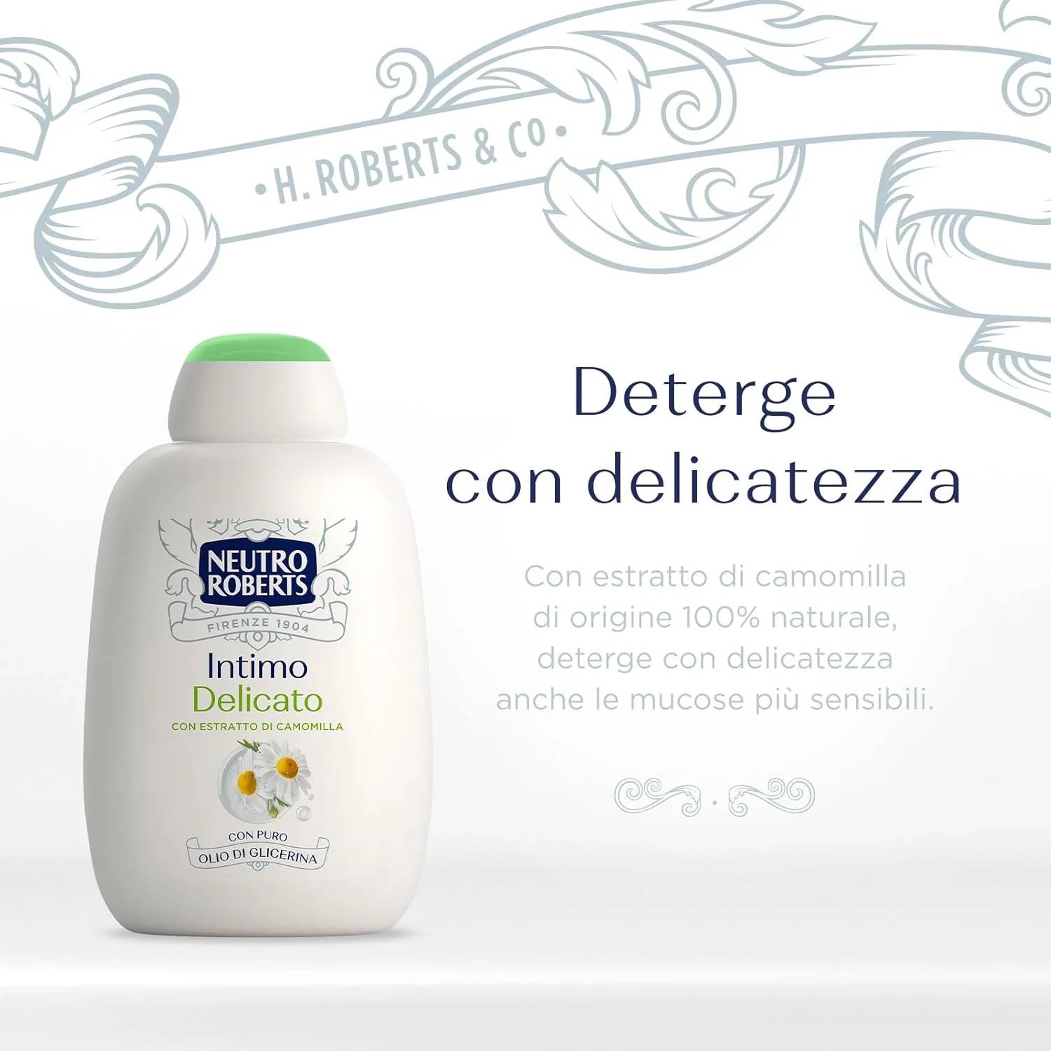 Neutro Roberts Intimo Detergente Delicato 200 ml Con Camomilla 100% di Origine Naturale