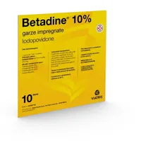 Betadine 10% Iodopovidone 10 Garze Impregnate 10 x10