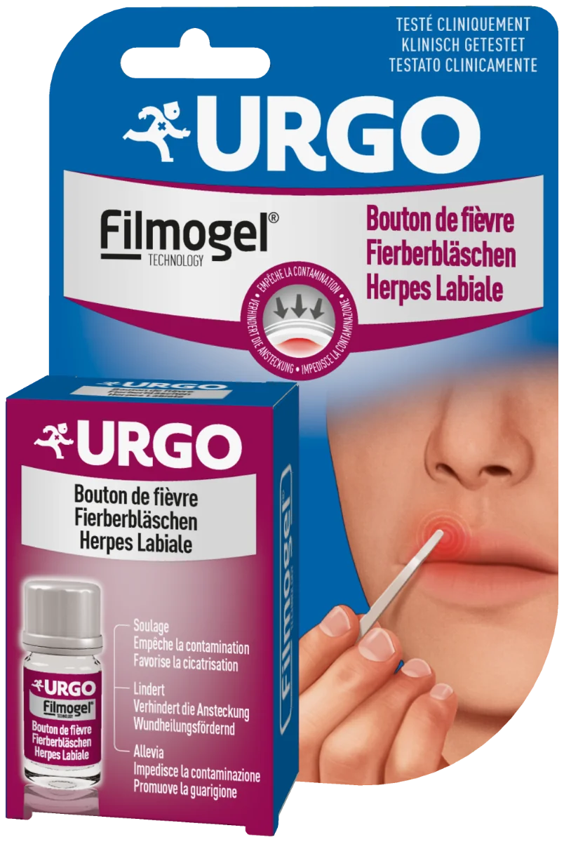 Urgo Filmogel Herpes Labiale Cerotto Liquido 3 ml Limita l'uscita dell'herpes labiale