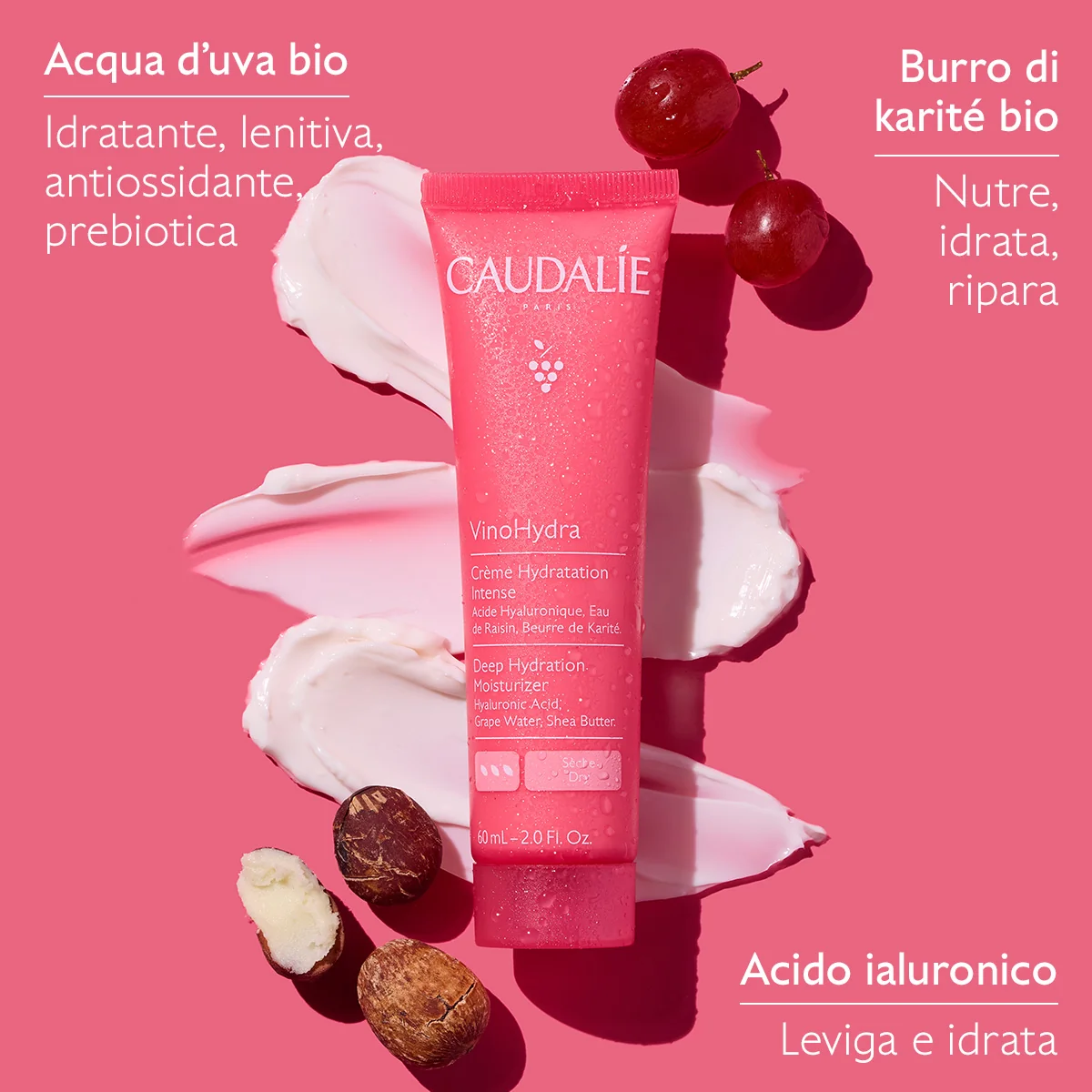 Caudalie Vinohydra Crema Idratazione Intensa 60 Ml