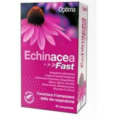 Optima Echinacea Fast Integratore Benessere Vie Respiratorie 20 Compresse