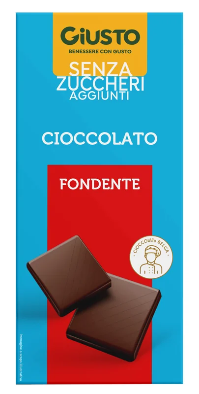 Giusto S/Zucchero Cioccolato Fondente 85 g Benessere con gusto