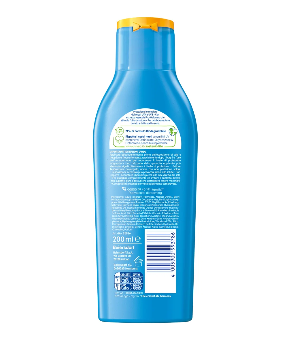 Nivea Sun Protect & Bronze Latte Fp50 Protezione solare doppia azione