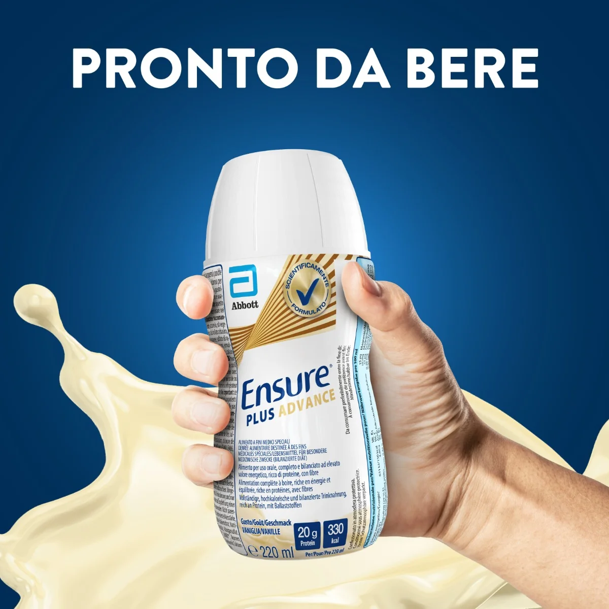 Abbott Ensure Plus Advance Vaniglia 4x220ml Supplemento Nutrizionale Ipercalorico