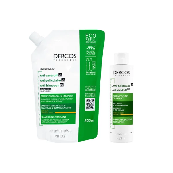 Vichy Dercos Technique 200 ml Shampoo Antiforfora per Capelli Secchi Shampoo Trattante Capelli Secchi