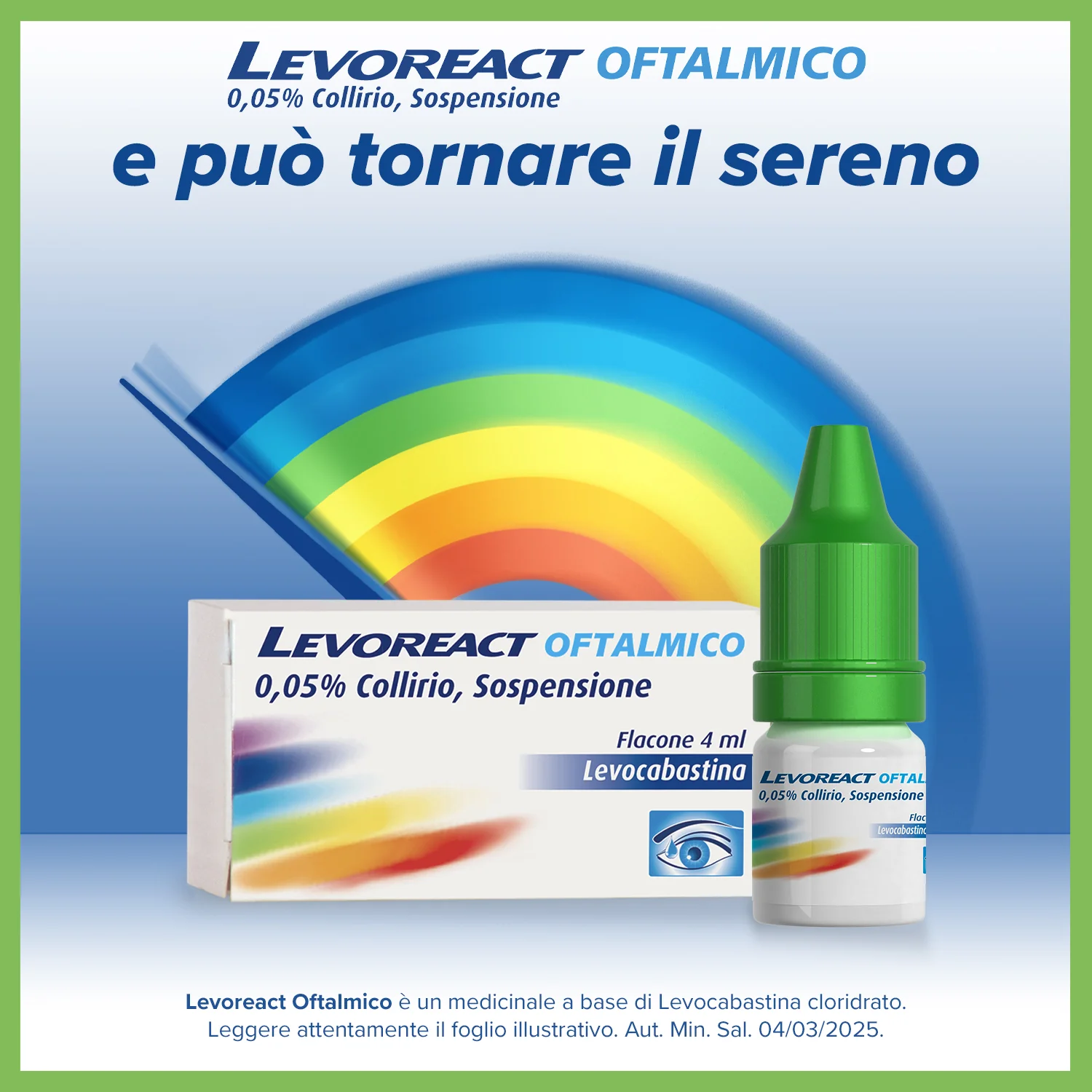 Levoreact Collirio Per Occhi 4 Ml Congiuntivite Allergica