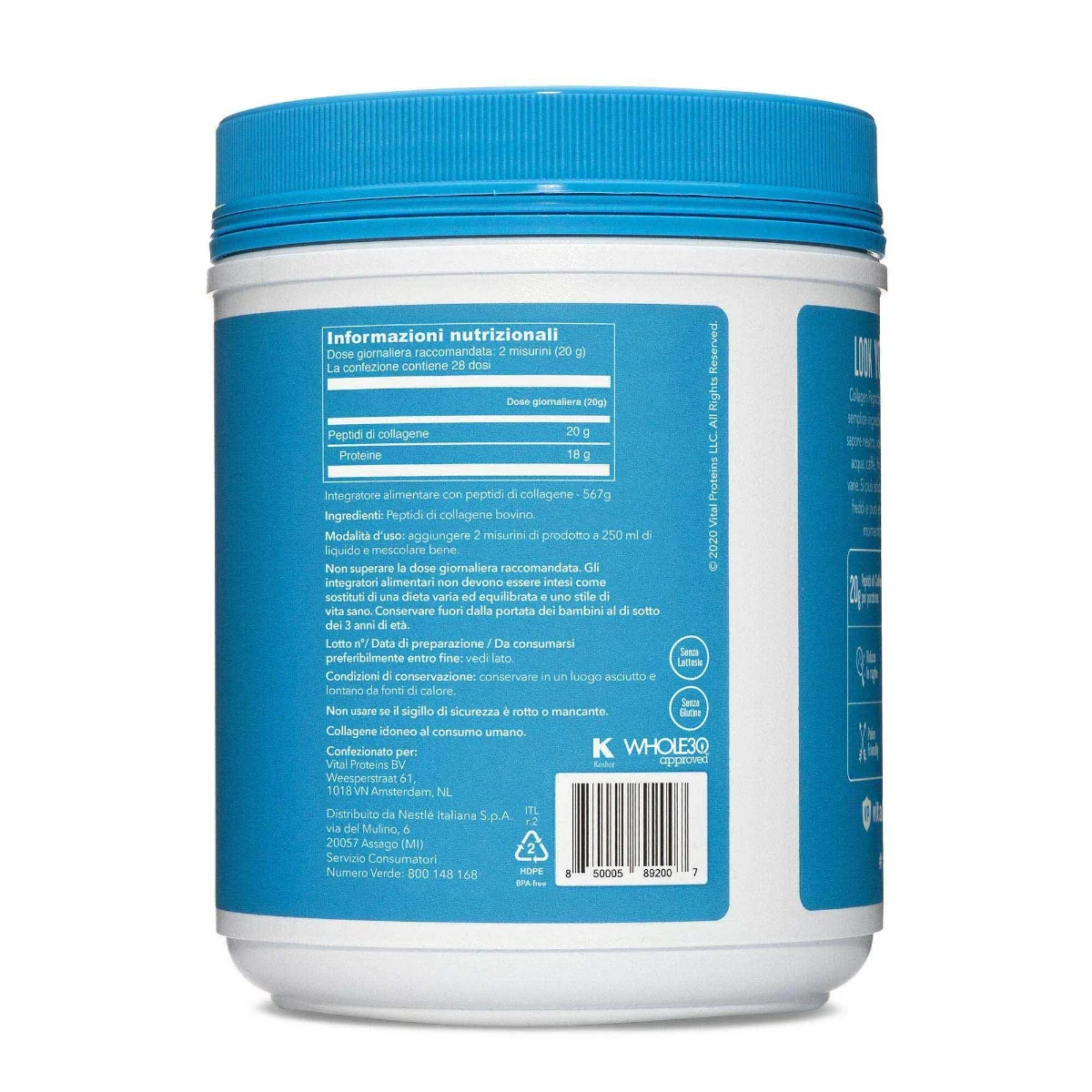 Vital Proteins Collagen Peptides 567 g Integratore di Collagene