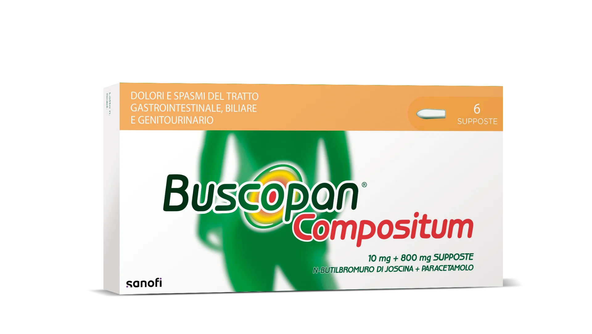 Buscopan Compositum 10 + 800 mg 6 Supposte
