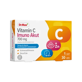 Dr.Max Vitamin C Imuno Akut 30 Capsule Integratore di Vitamina C, Zinco ed Echinacea
