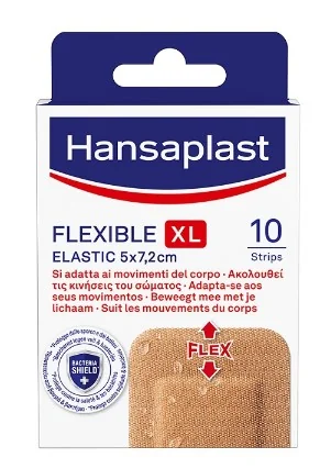 Hansaplast Cerotti Flessibili Ginocchia e Gomiti 10 Pezzi Protezioni per articolazioni