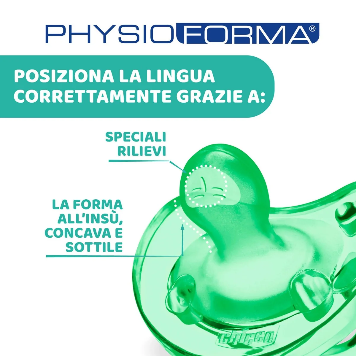 Chicco Gommotto Physioforma Silicone Bimbo 16-36 Mesi 2 Pezzi