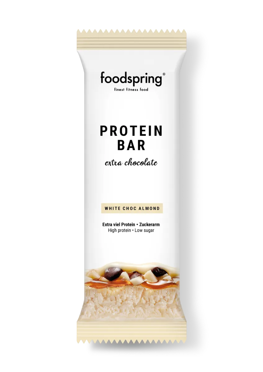 Foodspring Protein Bar Extra Cioccolato Bianco Mandorle 65 g