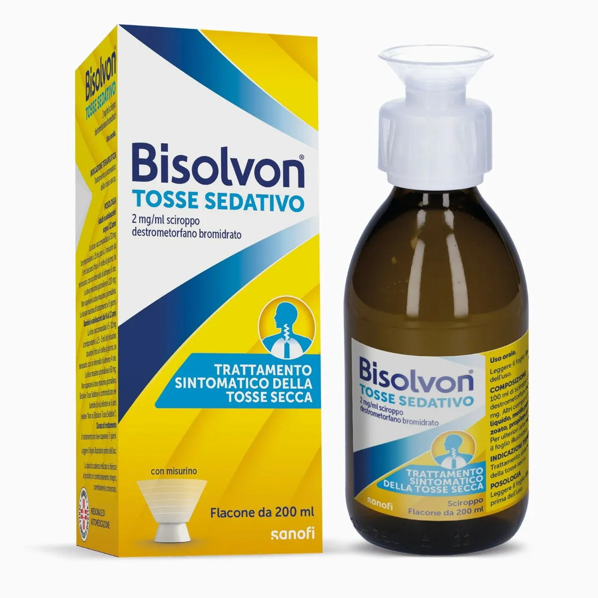 Bisolvon Tosse Sedativo Sciroppo 2 mg/ml 200 ml Tosse Secca