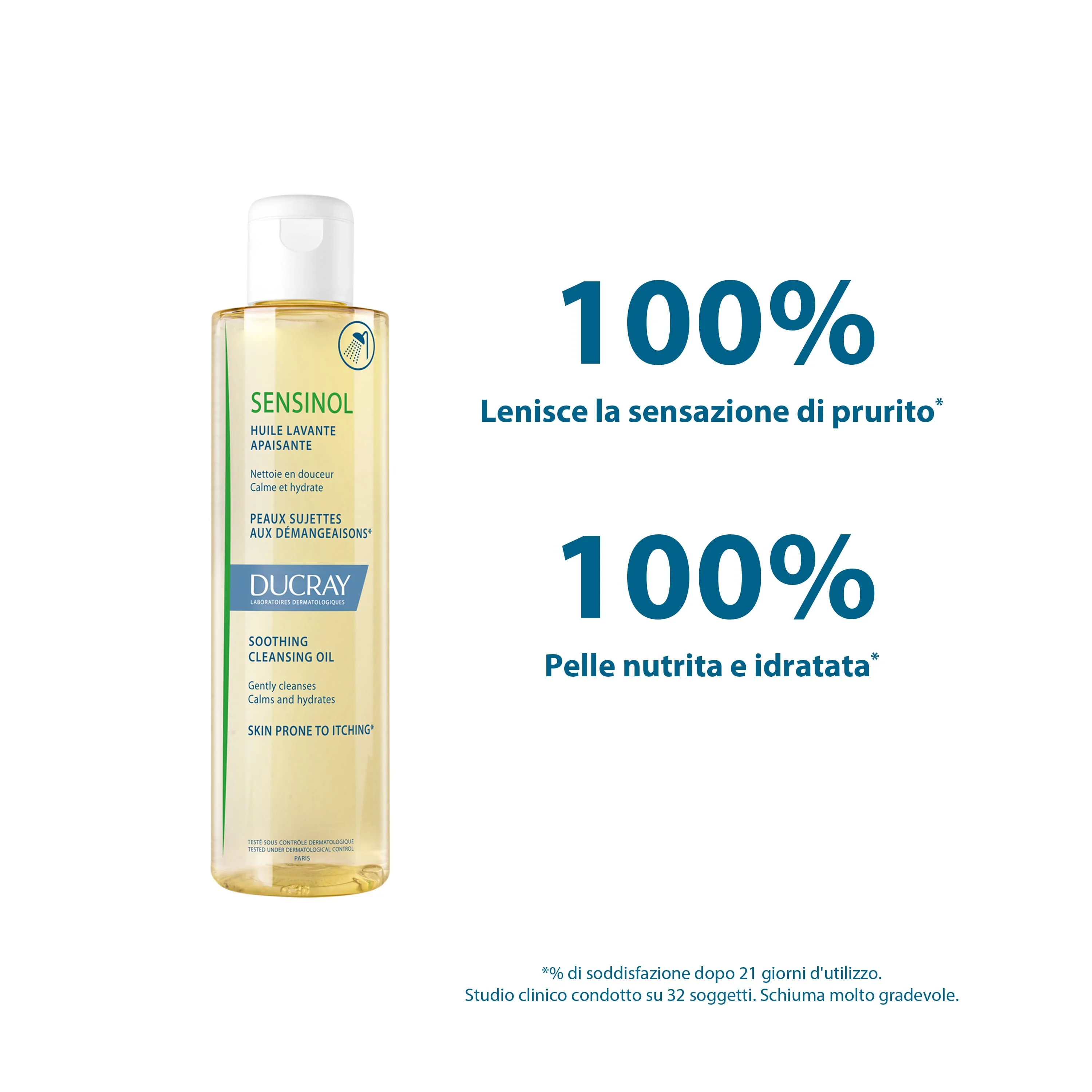 Ducray Sensinol - Olio Detergente Lenitivo Corpo 200ml Olio Lavante
