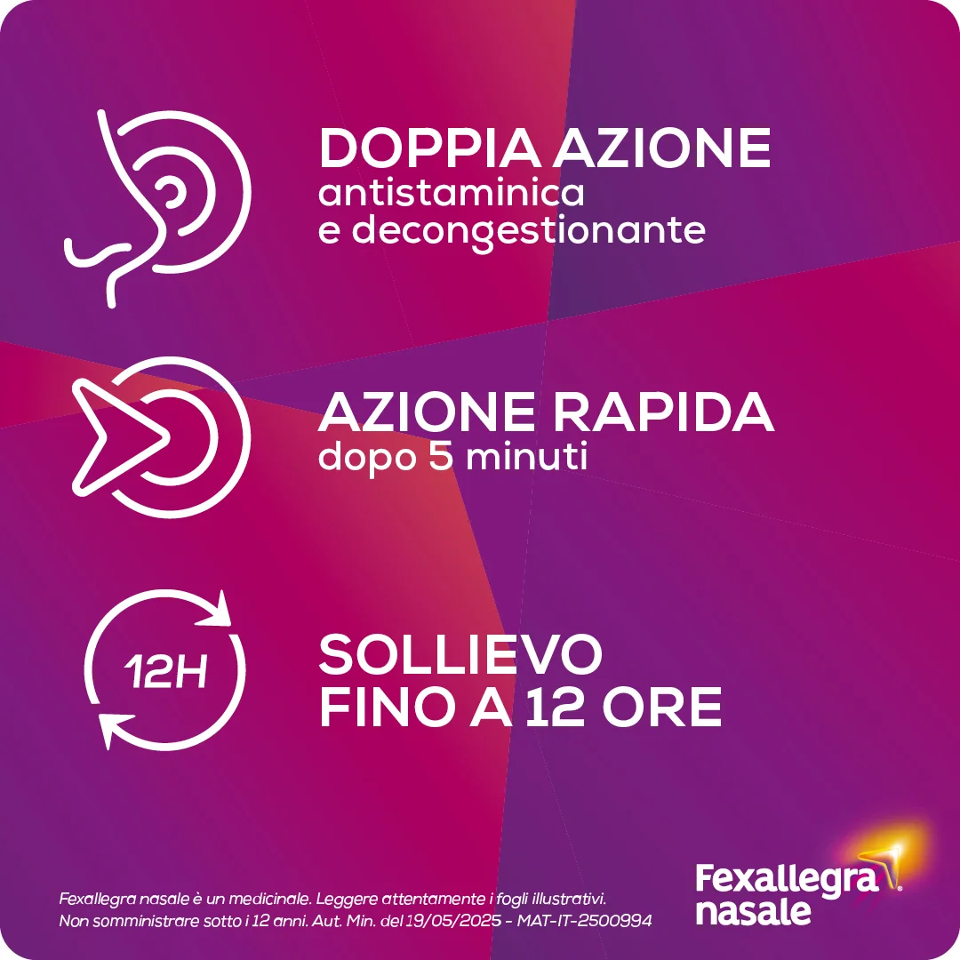 Fexallegra Nasale Spray 10 ml 1 mg/ml + 3,55 mg/ml Rinite Allergica