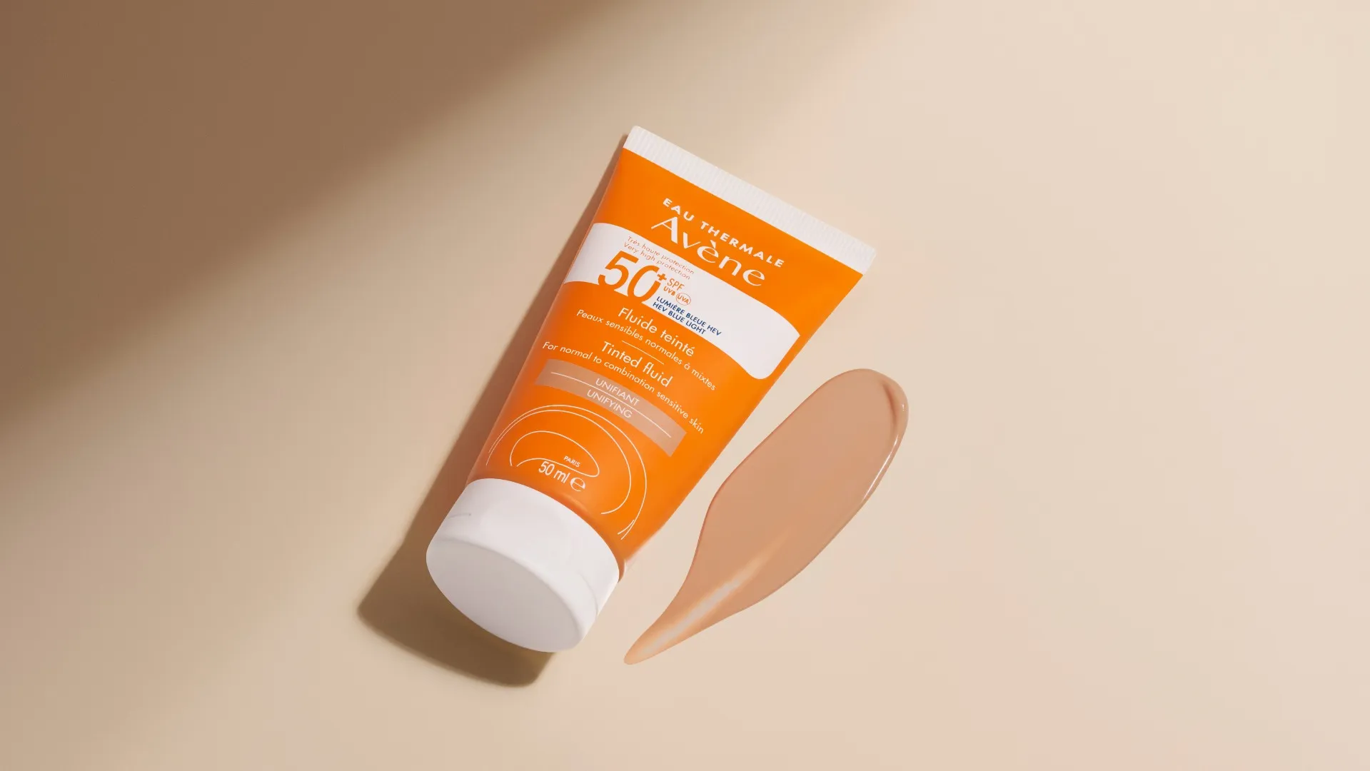 Avène Solare Fluido Viso Colorato SPF 50+ Protezione Molto Alta 50 ml 