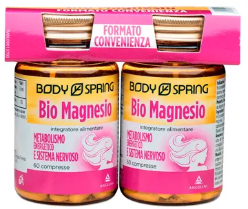 Body Spring Bio Magnesio Bipacco Integratore Metabolismo Energetico e Sistema Nervoso 60+60 Compresse