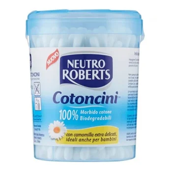 Neutro Roberts Cotoncini 100 Pezzi 100% Morbido Cotone