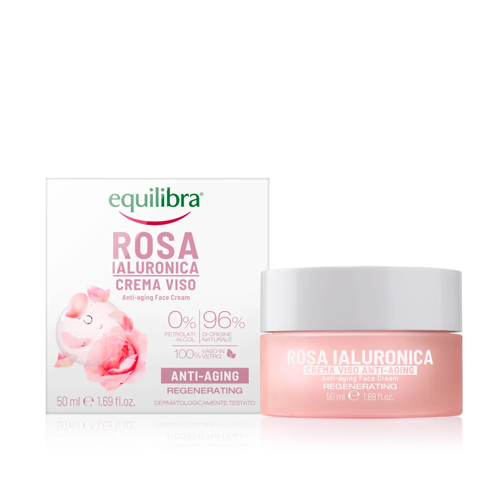 Equilibra Rosa Ialuronica Crema Viso Anti-Aging 50 Ml Crema Antietà