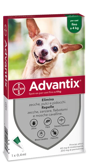 Advantix Spoton 1 Pipetta Verde 04 Kg