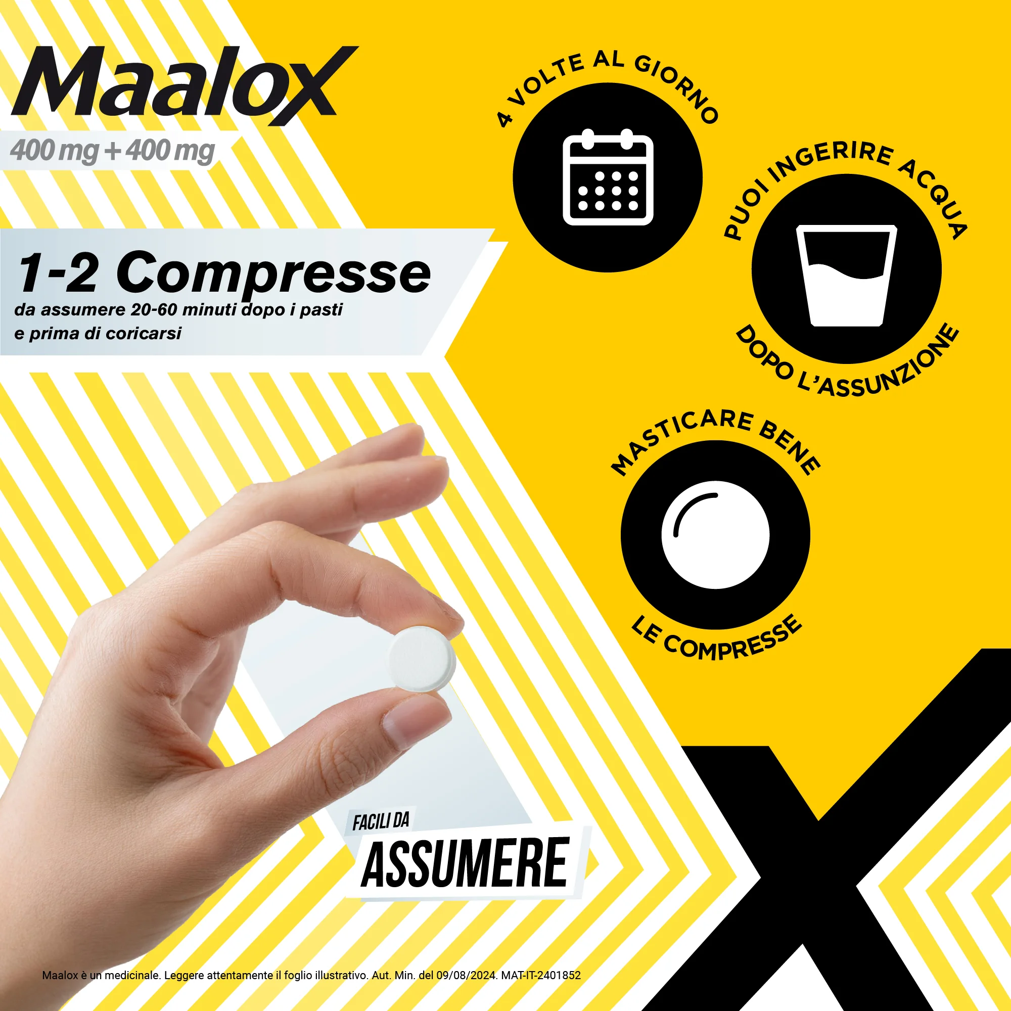Maalox Compresse 40 Compresse Masticabili Antiacido