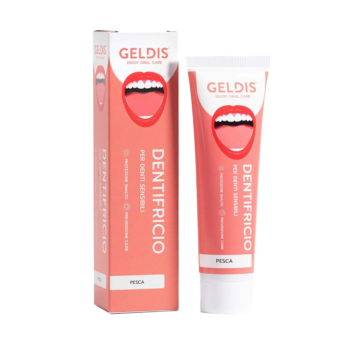 Geldis Dentifricio Pesca Rosa 100 ml Igiene orale