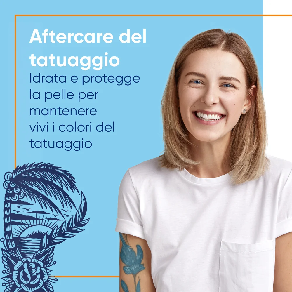 Bepanthenol Tattoo Crema Protezione Solare Molto Alta SPF50+ 50ml Per Tatuaggi