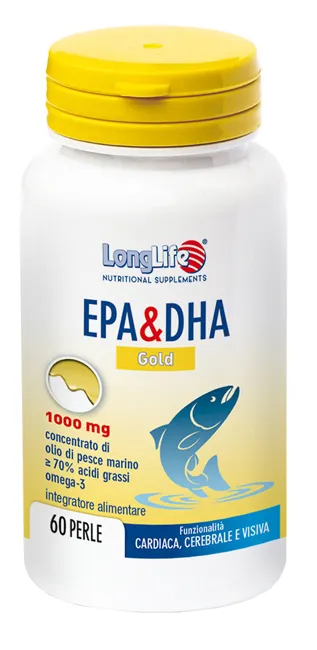 LONGLIFE EPA & DHA GOLD INTEGRATORE DI OMEGA 3 60 PERLE