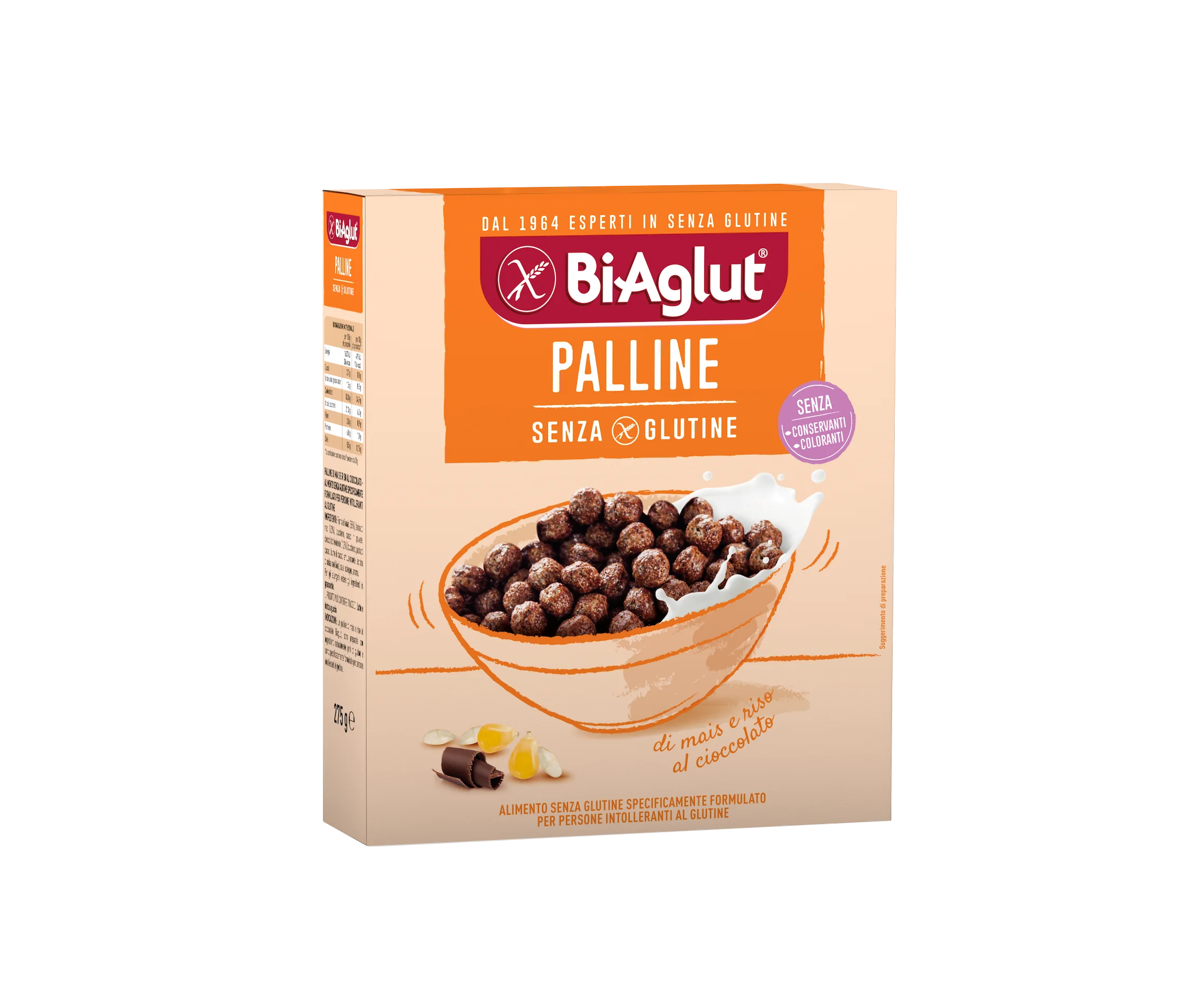 Bi Aglut Senza Glutine Palline Cioccolato 275 g Ideali per Colazione