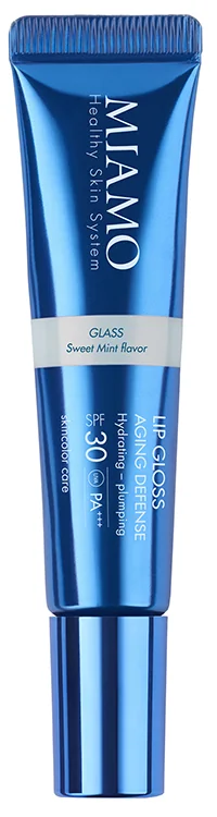 Miamo Skincolor Care Lip Gloss Aging Defense Spf 30+ Glass Sweet Mint Flavor 15 Ml