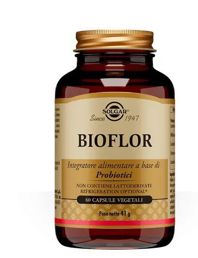 Solgar Bioflor Integratore di Probiotici 60 Capsule Vegetali Benessere Flora Batterica Intestinale