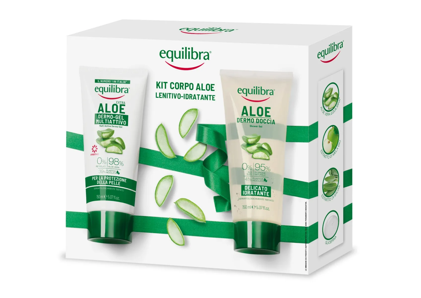 Equilibra Kit Corpo Aloe Lenitivo Dermo Gel 150 ml + Dermo Doccia 150 ml