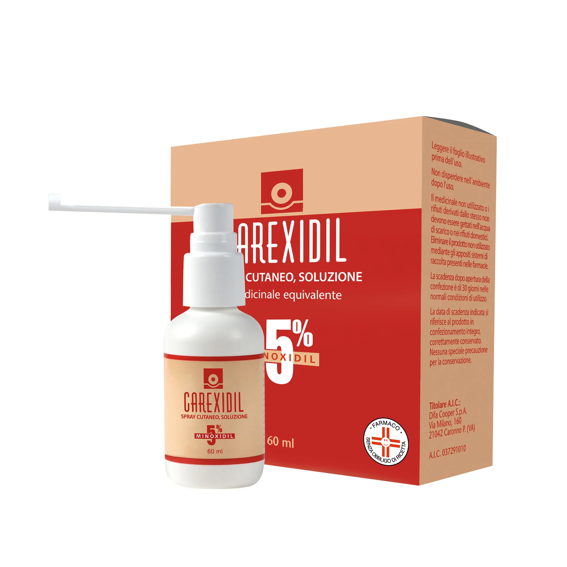 Carexidil Soluzione Cutanea 5% 60 ml Minoxidil Alopecia