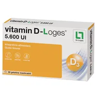 Vitamin D-Loges 5.600 UI Integratore Vitamina D 30 Gelatine Masticabili