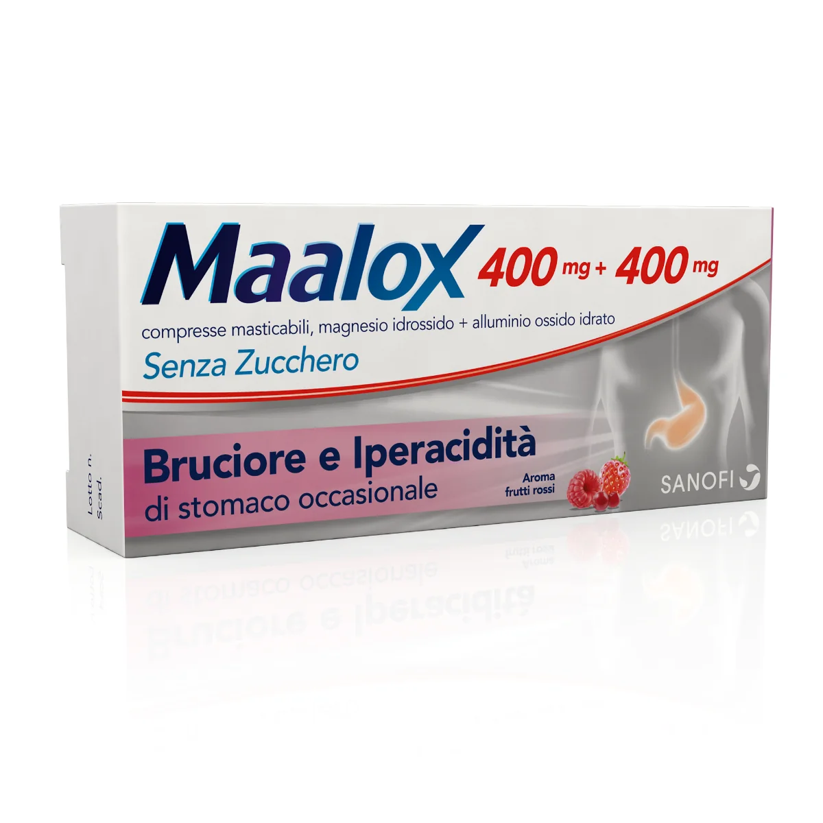 Maalox Senza Zucchero Aroma Frutti Rossi 30 Compresse Masticabili