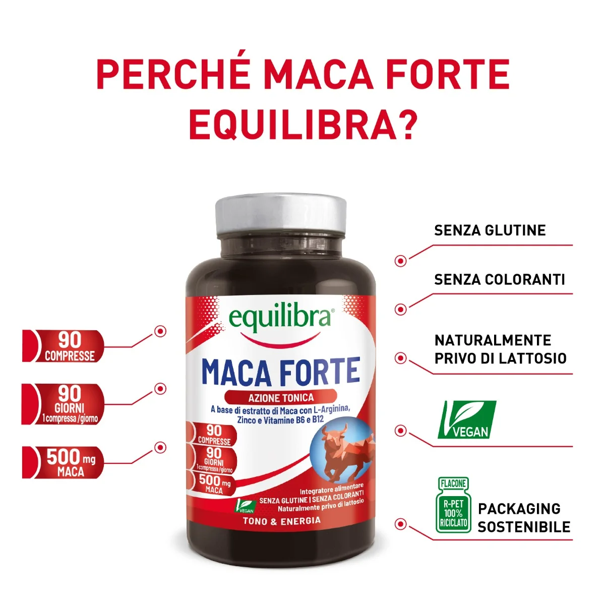 Equilibra Maca Forte 90 Compresse Contrasta la Stanchezza