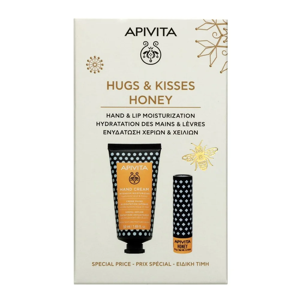 Apivita Winter Wonders Honey 2025 Crema Mani Idratazione Intensa e Balsamo Labbra con Miele.
