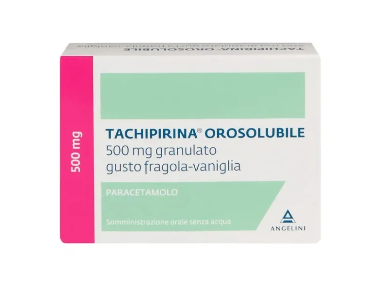 Tachipirina 500 mg 12 Bustine Gusto Fragola e Vaniglia Paracetamolo Antipiretico e Analgesico