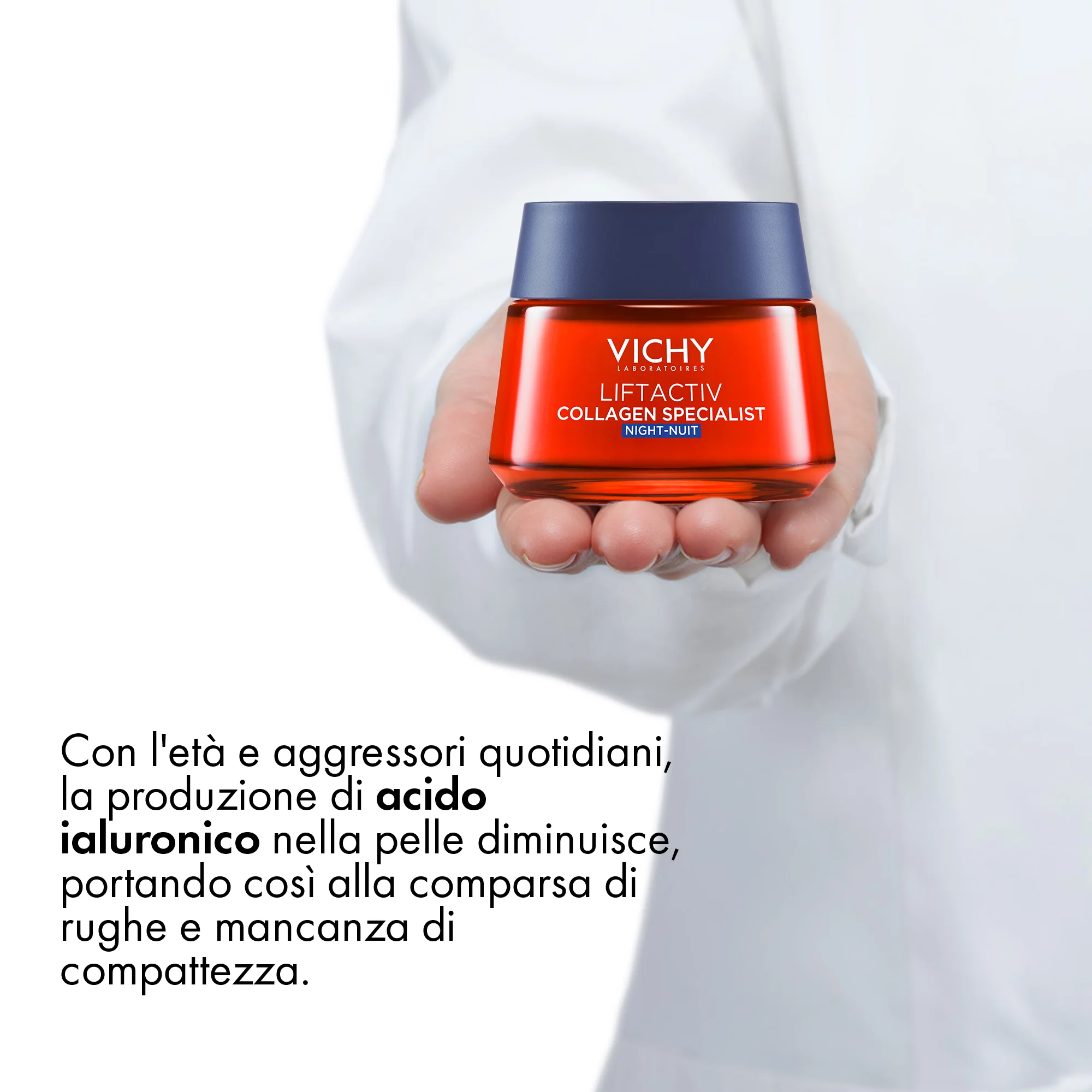 Vichy Liftactiv Collagen Specialist Crema Notte 50 Ml Anti-età con Peptidi Pro-Collagene