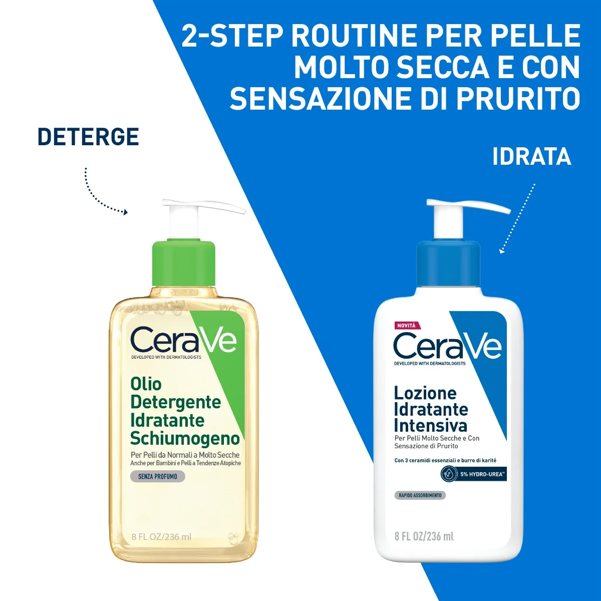 Cerave Lozione Idratante Intensiva 236 ml Idratazione per pelli molte secche e con sensazione di prurito.