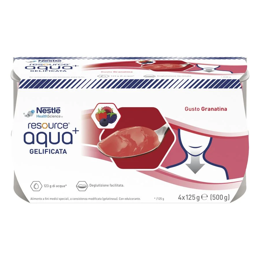 Resource Aqua+Grenada 4X125 g per Paziente Disfagico