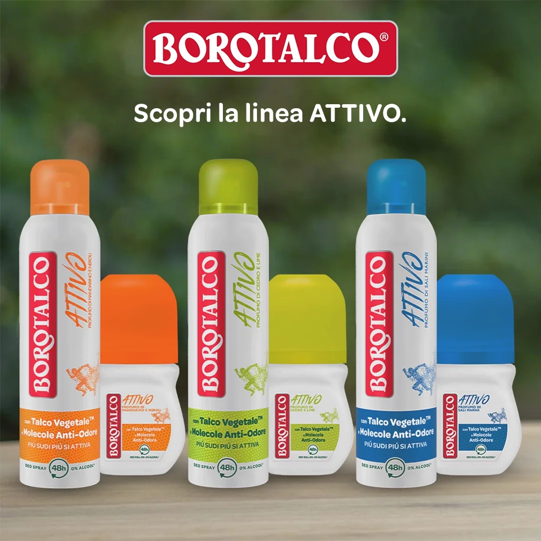 Borotalco Deo Spray Attivo Giallo 150 ml Deodorante 48h