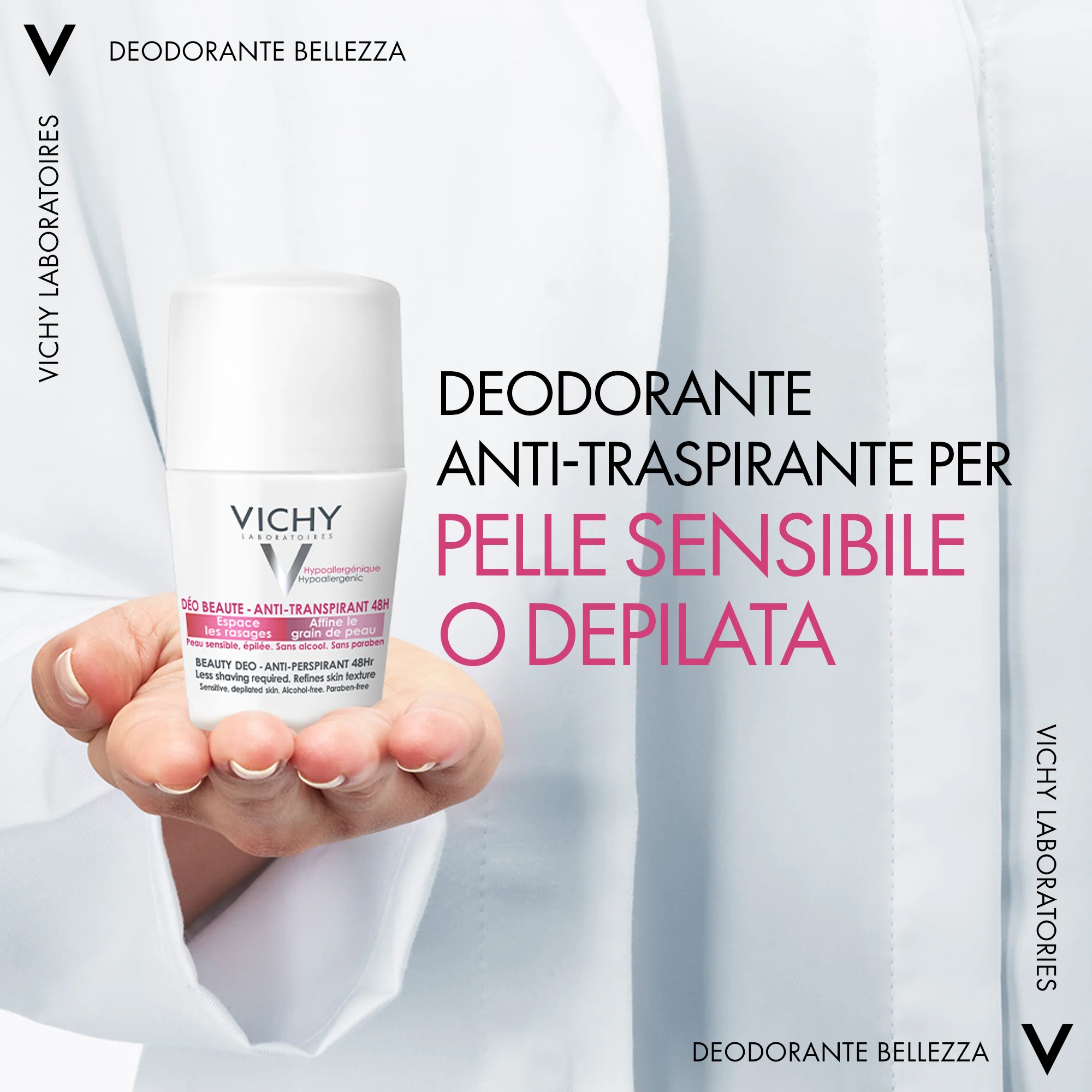 Vichy Deodorante Bellezza Roll-on Antitraspirante 50 ml Pelle Sensibile o Depilata