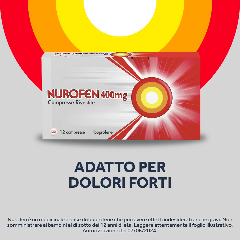 Nurofen 400 mg Ibuprofene 12 Compresse Rivestite Antidolorifico
