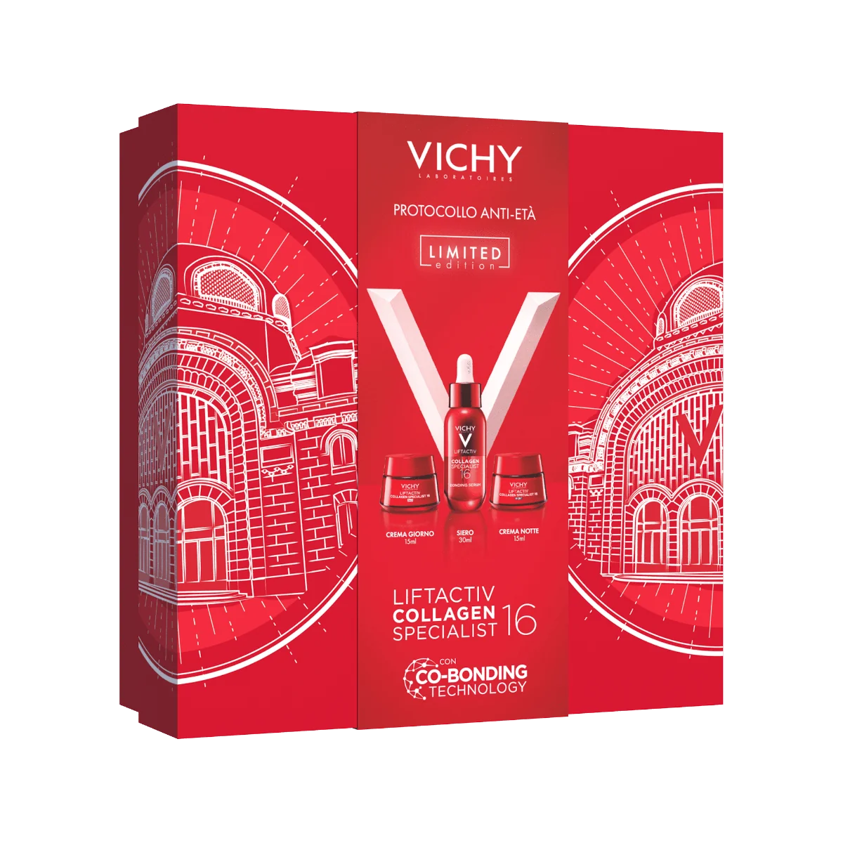 Vichy Cofanetto Protocollo Antietà Liftactiv Collagen Specialist 16 Siero 30 ml + Crema Giorno 15 ml + Crema Notte 15 ml