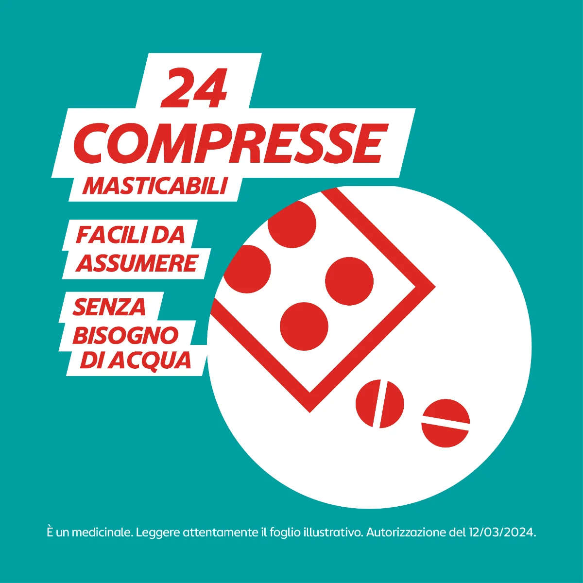 Gaviscon Compresse Masticabili Aroma Fragola 250 mg + 133,5 mg 24 Compresse Per Bruciore di Stomaco
