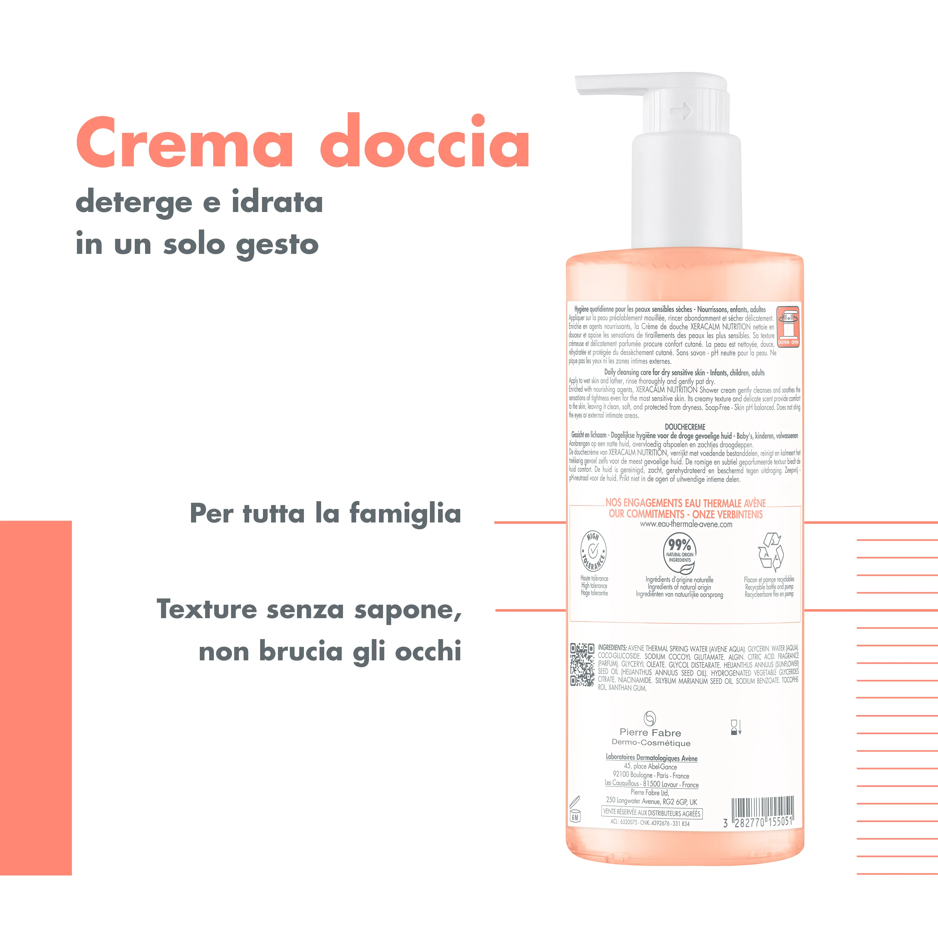 Avene Xeracalm Nutrition Crema Doccia 500 Ml Pelle Secca