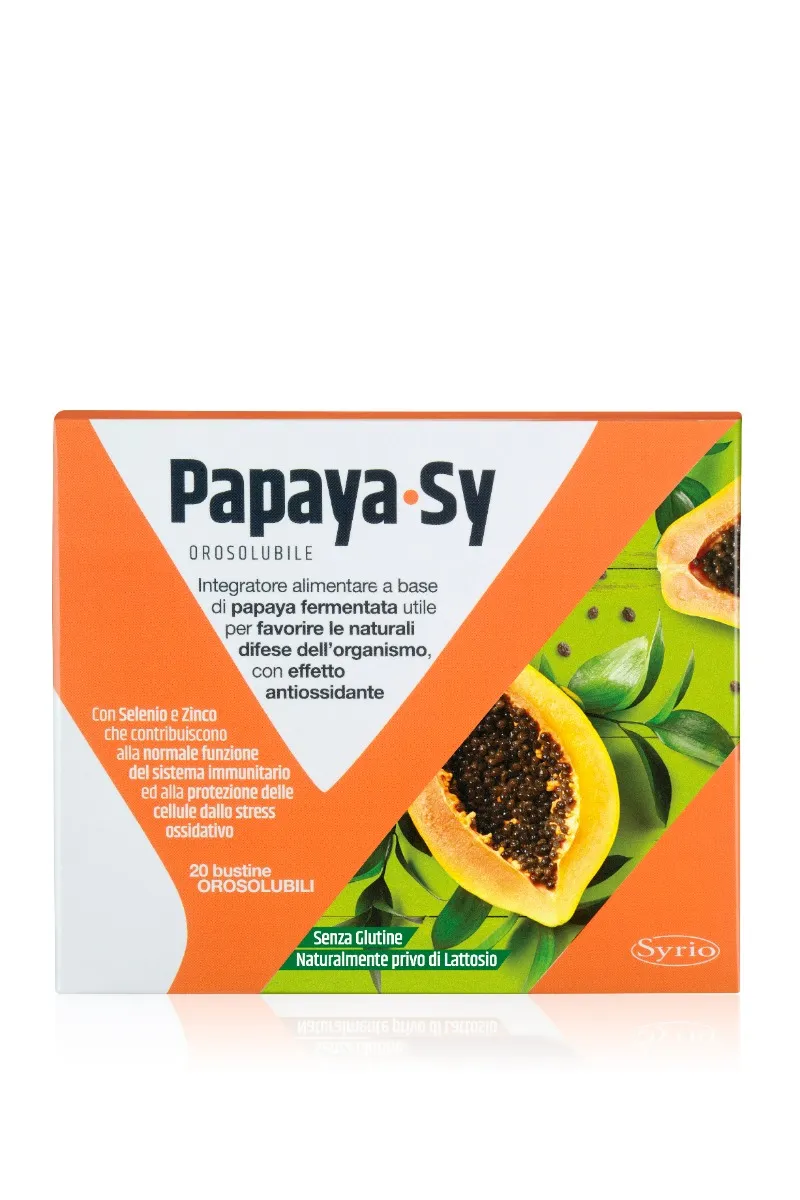 Papaya-Sy 20 Bustine 92 G Polvere Orosolubile Antiossidante